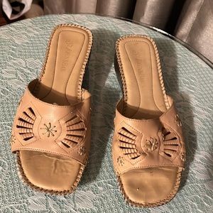 John’s Bay sandals. Leather